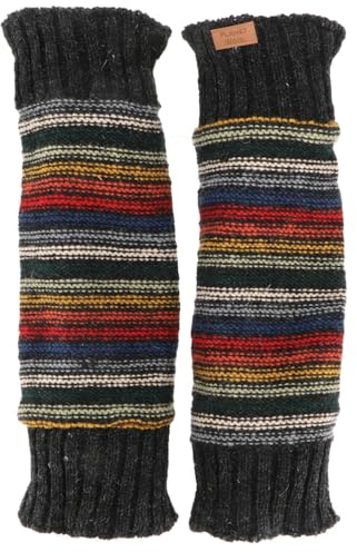 GURU SHOP Wollstulpen aus Nepal, Beinstulpen mit Muster, Schurwolle, warm | Wärme und Komfort durch Fleece-Futter, handgefertigt, ideal für kalte Tage, vielseitig einsetzbar, Unisex