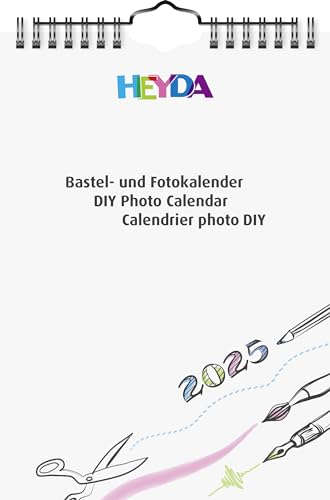 Heyda Bastel- und Fotokalender 2025 jahresgebunden | A5, weiß
