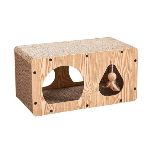 GRFIT Kratzpappe für Katzen Vertikales Katzenklauenbrett, Katzennest, EIN kratzfestes Katzenbett, großes Katzenversteckhaus, Katzenspielzeug Katzenspielzeug