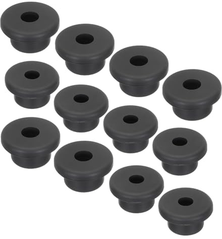 QUARKZMAN 12 Stück Kabeldurchführung Gummi AD 18mm/17mm,ID 8mm/7mm Durchgangstüllen, Gummitüllen Kabeltülle Dichtungsring Gummistopfen für Elektrischer Leiter Draht Kabelschutz, Schwarz