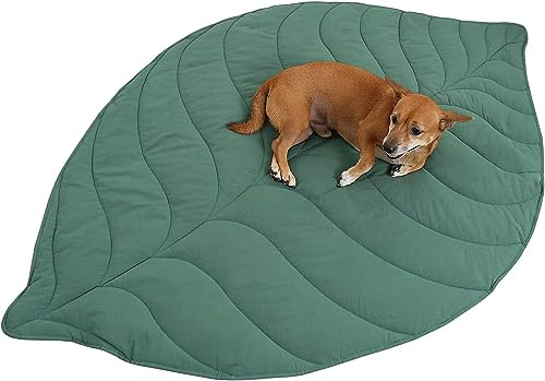 3D-Hundedecke in Blattform, aus Baumwolle, Blattdecke, Haustierdecke, Blatt-Haustiermatte für Hund, Katze, Bodenmatte, Abdeckpolster, Welpendecke für Couchschutz, weiche Überwurfunterlage für Auto