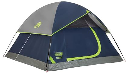 Coleman Sundome 2-Person Tent with Rainfly, Weatherproof Tent Sets Up in 10 Mins