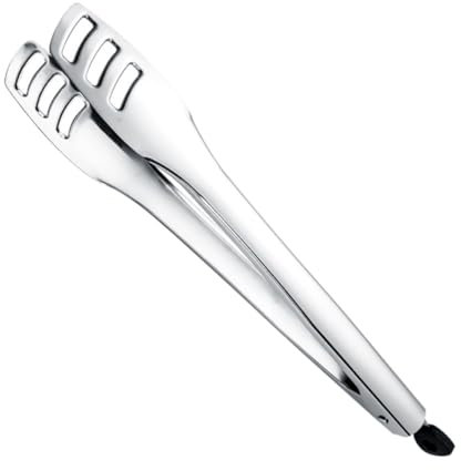 Mikinona Stainless Steel Food Tongs Creative Bread Clip for Serving Steak and Fruit Tong Multipurpose Dish Clamp Gripper
