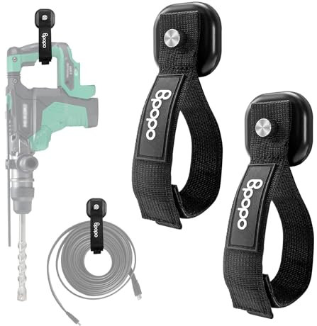 BPOPO - 2 fasce magnetiche con gancio per cavi di prolunga, potenti attacchi magnetici per garage per appendere tubi da giardino, corde, attrezzi da officina