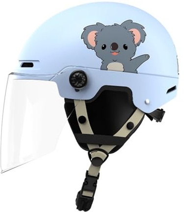 Casco Infantil Casco De Bicicleta para Niños Casco De Seguridad Ajustable para Niños Y Niñas Bonito Casco De Moto para Niños Homologado por ECE Apto para Scooter Y Ciclismo F,(50-54CM)