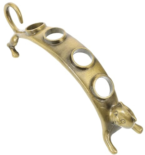 Healifty Cat Shaped Wine Stopper Rack and Pourer Holder Vintage Bronze Wine Bottle Stopper Display Stand Cork Storage for Home Bar Desktop