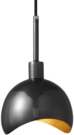 E14 Light Source Flush Mount Pendant Lamp, Single Head Ceiling Hanging Light, Modern Industrial Style Copper, Bedroom Hotel Balcony Decoration Light Fixtures