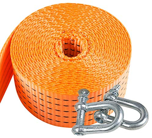 JFGCTYHXY Corde di Traino. Fune di Traino for Auto da 5 tonnellate e 5 Metri con Ganci a U, Fune di trazione for Veicoli Fuoristrada, Fune di Traino for rimorchi