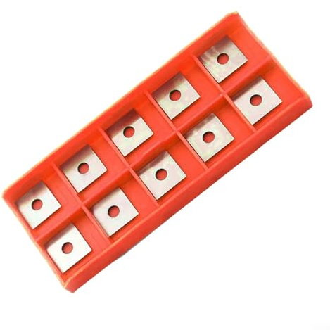 Quadratische Hartmetall-Einsätze, 12 mm x 12 mm x 1,5 mm dick, 10 Stück, Wendeschneidplatten für Drechselmaschinen, Hobelfräsen, 4 Kanten, 30°-Winkel
