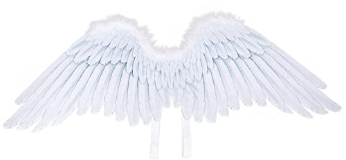 Oxtxuzdm Elegante diadema de alas de plumas de ángel para mujeres y niñas, accesorios para carnaval, cosplay, festivales, espectáculos, Halloween, disfraces de ángel para mujeres y niñas