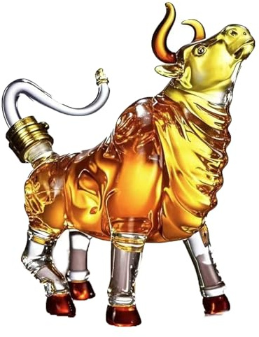 Estatua Artística: Botella De Whisky, Escultura Con Forma De Rinoceronte, Adornos De Animales En Botellas De Vino De Vidrio Novedosas, Artículos De Bar Creativos