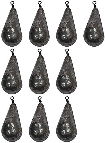 FILSTAR PRO 10 Stück 20g Tropfenblei Birnenblei Grundblei mit Wirbel