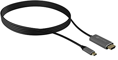 ICY BOX IB-CB020-C Aktives USB-C zu HDMI Kabel (1,8 m), UHD (2160p), HDCP 2.2, Konverter, schwarz