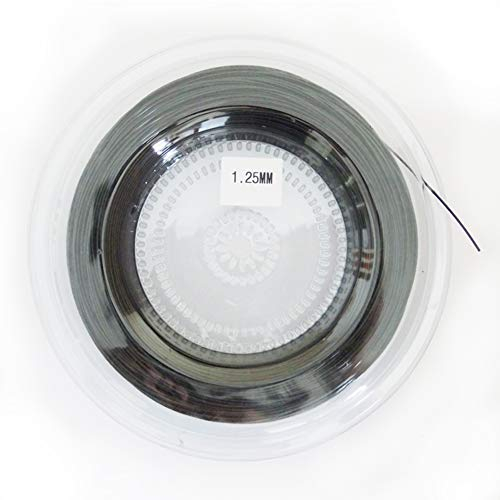 powerti Tennissaite 200 Meter – Polymer, 17 Gauge, langlebig, intensiver Spin, extreme Kraft, Gefühl und Kontrolle, schwarz