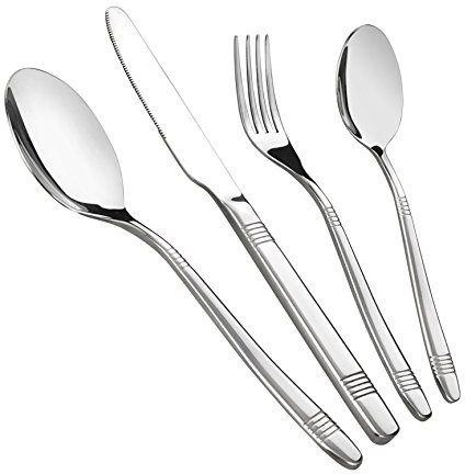 Bblina 48-Piece Stainless Steel Cutlery Set, Dinner Cutlery Service for 12