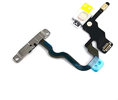 E-REPAIR Power Flash Light Flex Cable Pre-Installed Metal Bracket Holder Replacement for iPhone X