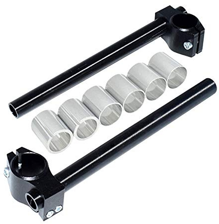 Motorcycle CNC Cafe Racer Handlebar Racing Adjustable 24-31MM Clip On Fork Handle Bar