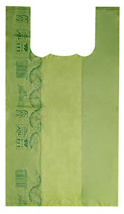 VIRSUS Shopper biodegradabili compostabili 30+10+10x55 Confezione 4kg da Circa 200 - M