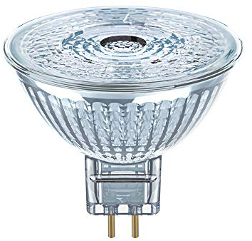 OSRAM MR16 LED Reflektorlampe mit GU5.3 Sockel, Warmweiss (2700K), Glas Spot, 2.6W, Ersatz für 20W-Reflektorlampe, LED STAR MR16 12 V