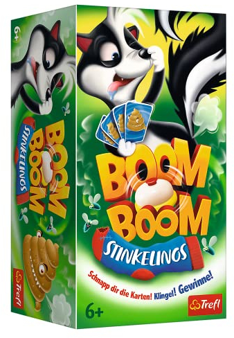 Trefl, Boom Boom Stinkelinos, Spiel mit Glocke, Familienspiel, Gesellschaftsspiel für Erwachsene und Kinder ab 6 Jahren, 2193, Farbig