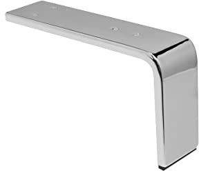 Gedotec Sofafuß aus Metall - Schrankfuß | 1 Stück - Füße für Möbel eckig | COUCHER | Verchromt poliert | Füße in Größe 235 x 60 x 130 mm | Schrankbeine zum Anschrauben | Möbelfüße für Regal | Bettfüße
