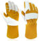 Intra-FIT MIG Gants de soudage en cuir de vachette, renfort en cuir grainé sur la paume de la main, l'index, longue manchette pour la protection de l'avant-bras, EN407:413X4X, EN12477 Type A, L