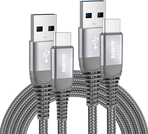 Cable USB C,[2Pack,1M+2M] Cable USB Tipo C Carga Rápida y Sincronización Cargador Tipo C para Samsung Galaxy S22 S23 Ultra S21 S20 S10 S9 S8 Plus,Samsung A12 A32 A52 A52S A72 A51 A71 A20e A13 A33 A53