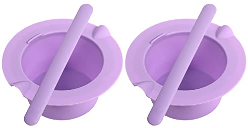 Electric Waxing Kit, Wax Warmer Silicone Liner for Tress Wellness Compatible with 16oz Waxing Kit Melting Wax Bowl for Tress Wellness Wax Warmer or for BLITZWAX Wax Warmer (Purple)