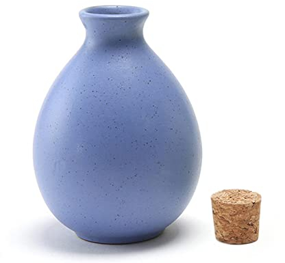 PiurUf Hip Flask 250ml Sake Distribution Wine Pot Liquor Warmer Household Ceramic Bottle Barware Flagon Small Stoup Pot With Cork Hip Flasks For Women (Size : Sesame Purple)