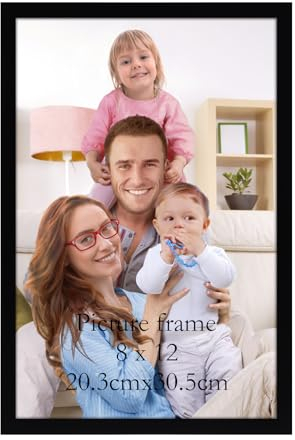 Giftgarden Marco 20x30 cm Negro,Marco de Fotos 20x30 Elegante y Fino para Exhibición en Pared o Mesa, Individual.