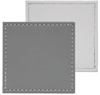 FREEFORM Duo Untersetzer 4er-Set, Kunstleder, wendbar, Grau/Weiß | quadratisch, für Gläser und Tassen, pflegeleicht, hitzebeständig bis 90 °C, elegantes Design