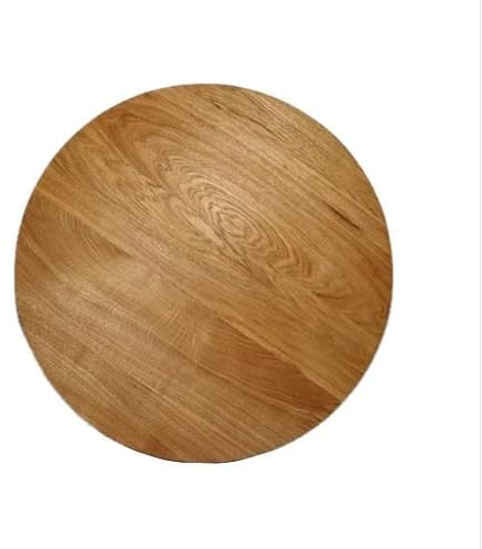 WESTTREE Tischplatte rund in Eiche massiv, geölt, 4cm stark, runde Holzplatte, Eiche Platte (Durchmesser 40cm)