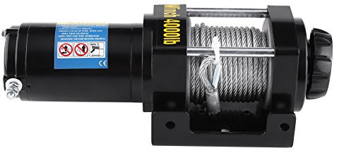 Kits de Cabrestante Eléctrico de 12 V y 4000 Lb con Cabrestante de Cable de Acero de 5,5 Mm de Diámetro X 15 M de Longitud para Automóvil, Quad, Bicicleta, Automóvil, ATV,