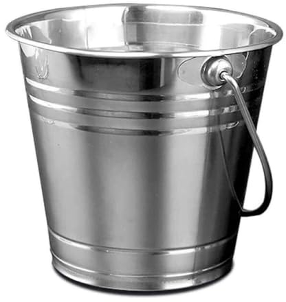 Seau à glace isotherme à double paroi en acier inoxydable avec couvercle et pince