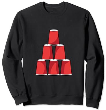 Gobelets rouges empilés - Jeu de fête Sweatshirt