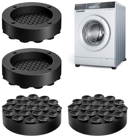 Ammortizzatore di vibrazioni per lavatrice, 4 pezzi, tappetino antivibrazione, per lavatrici, ammortizzatore universale in gomma, ammortizzatore antiscivolo