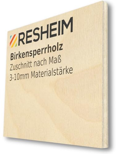 RESHEIM Birkensperrholz Holz Platte Zuschnitt nach Maß - Materialstärke und Größe wählbar, vielseitig einsetzbar zum Basteln oder Handwerk (700 x 300 mm, Materialstärke: 10 mm)