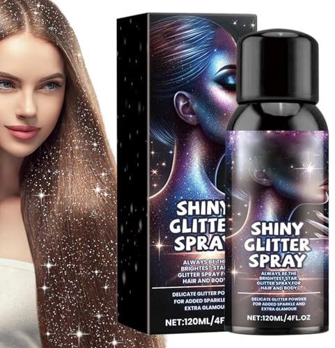 Body Shimmer, Laque à paillettes,Spray pailleté pour cheveux, rehausseur de paillettes pour le visage | Spray scintillant multifonctionnel pour le corps, les cheveux et le corps pour les scènes