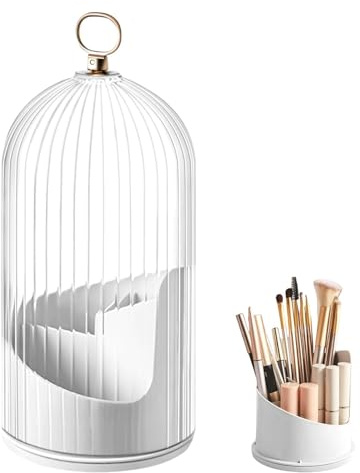 Porta di spazzolino da denti chiuso, supporto per spazzolino coperto | Organizzatore per spazzole per il trucco impermeabile,Porta della spazzola per esplorazione cosmetica per bagno di vanità, con co