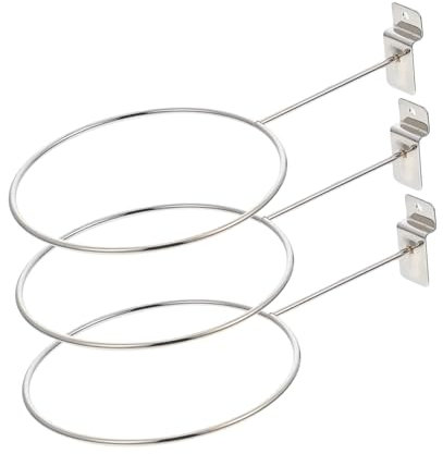 EXAOMBLE 3pcs Balls Display Rack Basketball Holder Iron Multi-purpose Ball Storage with Easy Installation and Firm Fixation for Supermarkets and Display Goods