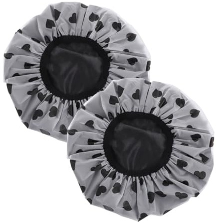 Outanaya 2stücke Duschkappe Für Langes Haar Wiederverwendbare Badehaube Mit Verstellbarem Design Haarbadehut Für Frauen Für Duschen Und Andere Feuchte Umgebungen