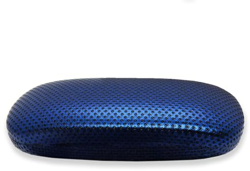 belesi Étui à lunettes rigide bleu carbone - Étui à lunettes pour homme et femme - Étui rigide - Étui à lunettes (bleu)