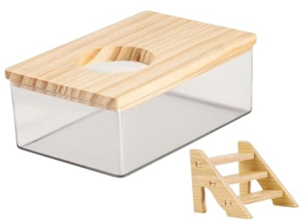 Baoblaze Bac à Sable pour Rongeurs, Espace de Bain en Acrylique, Toilettes pour Animaux, L