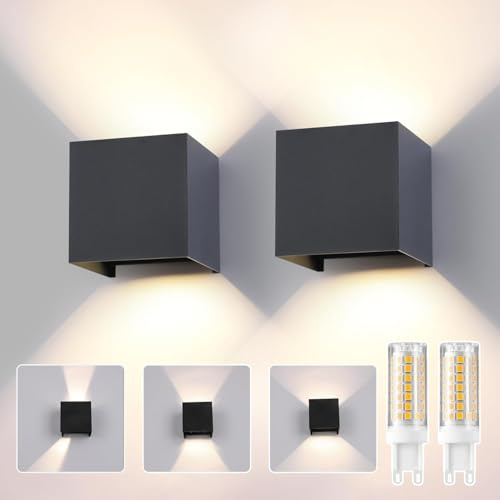 wisdom line Applique da Esterno Interno 2 Pezzi, LED 9W 4000K, Antracite