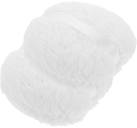 Ipetboom 2pcs Oversized Washable Soft Plush Powder Puff Large Body Powder Puff Applicator Tool for Loose Daily Use