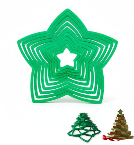 3 PAGEN® Ausstechformen Sterne 10er-Set – Plätzchen Ausstecher in Sternform 10 Stück – Keksformen in 10 Größen – Backen Sie einen ganzen Tannenbaum-Kuchen – Größen: Ø 5,5 cm bis Ø 20,6 cm