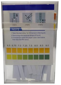 KIXZSAZ 100 pezzi di cartina tornasole Operazione semplice Cosmetici Forniture per la fabbrica del suolo Indicatore del pH della striscia reattiva dell'urina della saliva