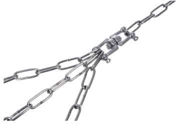 FEINZ Catena per griglia in acciaio inox per la regolazione dell'altezza delle griglie rotonde - sospensione Ø 40-60 cm - robusto accessorio per grigliate da giardino - regolabile in altezza
