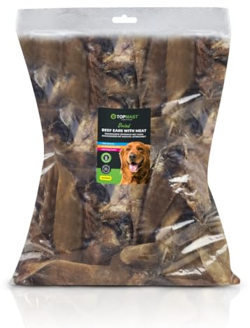 Topmast Orecchie di manzo essiccate - Con Carne - Borsa 50 pezzi