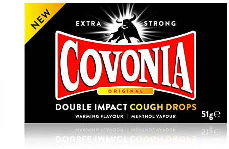 Covonia Double Impact Strong Original Cough Drops 51g